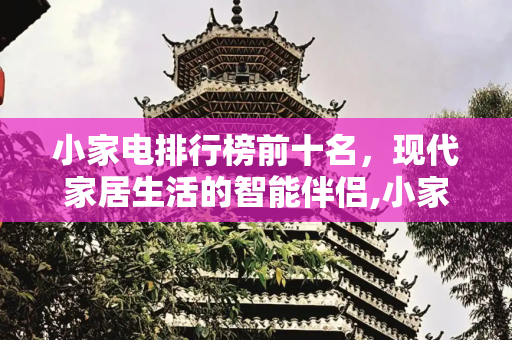 小家电排行榜前十名，现代家居生活的智能伴侣,小家电排行榜前十名