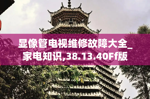 显像管电视维修故障大全_家电知识,38.13.40Ff版
