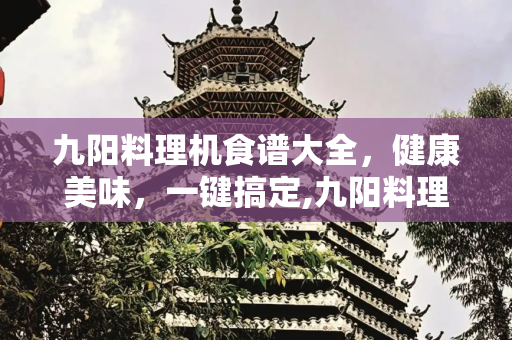 九阳料理机食谱大全，健康美味，一键搞定,九阳料理机食谱大全
