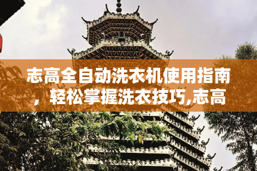 志高全自动洗衣机使用指南，轻松掌握洗衣技巧,志高全自动洗衣机怎么用