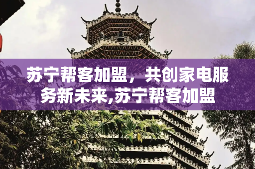 苏宁帮客加盟，共创家电服务新未来,苏宁帮客加盟