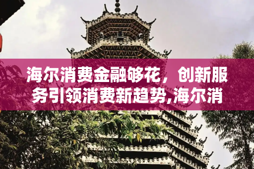 海尔消费金融够花，创新服务引领消费新趋势,海尔消费金融够花