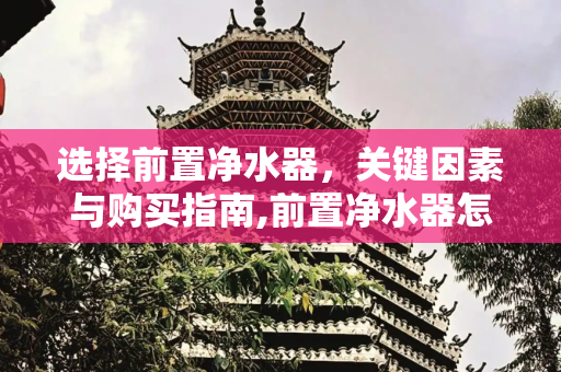 选择前置净水器，关键因素与购买指南,前置净水器怎么选