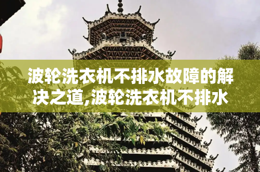 波轮洗衣机不排水故障的解决之道,波轮洗衣机不排水怎么解决