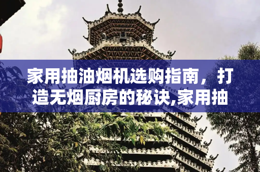 家用抽油烟机选购指南，打造无烟厨房的秘诀,家用抽油烟机怎么选