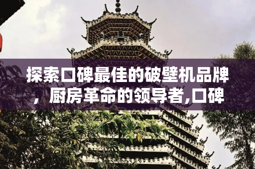 探索口碑最佳的破壁机品牌，厨房革命的领导者,口碑最好的破壁机什么品牌