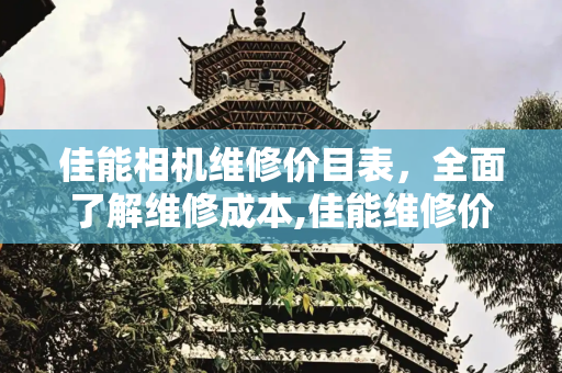 佳能相机维修价目表，全面了解维修成本,佳能维修价目表