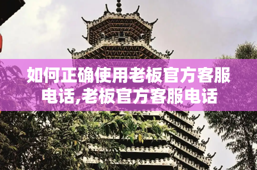 如何正确使用老板官方客服电话,老板官方客服电话