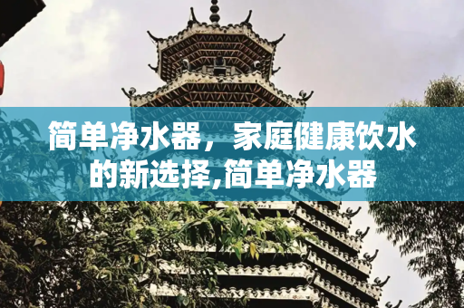 简单净水器，家庭健康饮水的新选择,简单净水器