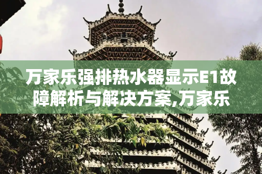 万家乐强排热水器显示E1故障解析与解决方案,万家乐强排热水器显示e1