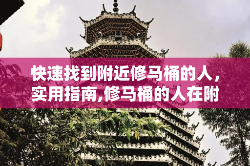 快速找到附近修马桶的人，实用指南,修马桶的人在附近怎么找