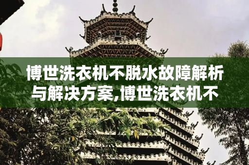 博世洗衣机不脱水故障解析与解决方案,博世洗衣机不脱水了怎么回事儿?
