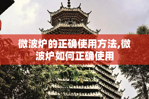 微波炉的正确使用方法,微波炉如何正确使用