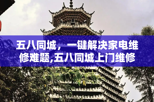 五八同城，一键解决家电维修难题,五八同城上门维修家电