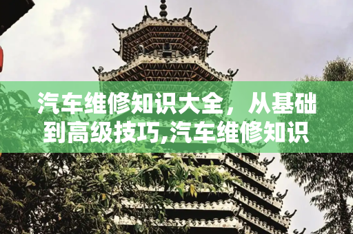 汽车维修知识大全，从基础到高级技巧,汽车维修知识大全