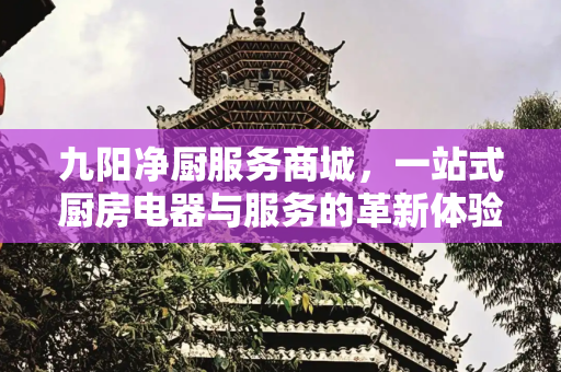 九阳净厨服务商城，一站式厨房电器与服务的革新体验,九阳净厨服务商城